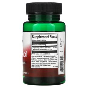 Thực phẩm bổ sung Swanson Ubiquinol 50 mg 60 Softgels 087614023939