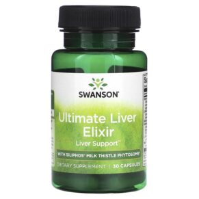 Thực phẩm chức năng Swanson Ultimate Liver Elixir with Siliphos Milk Thistle Phytosome 30 Capsules 087614022475