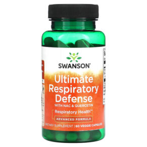 Thực phẩm chức năng Swanson Ultimate Respiratory Defense with NAC & Quercetin 60 Veggie Capsules 087614118529