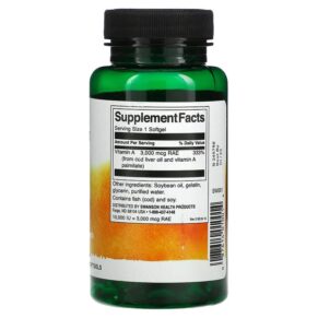 Thực phẩm bổ sung Swanson Vitamin A 10.000 IU 250 Softgels 087614010014
