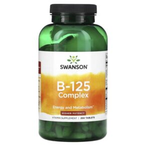 Thực phẩm chức năng Swanson Vitamin B-125 Complex High Potency 250 Tablets 087614116891