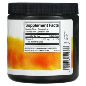 Thực phẩm bổ sung Swanson Vitamin C Powder 16 oz (454 g) 087614111308