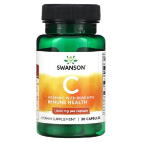 Thực phẩm chức năng Swanson Vitamin C with Rose Hips 1.000 mg 30 Capsules 087614112510