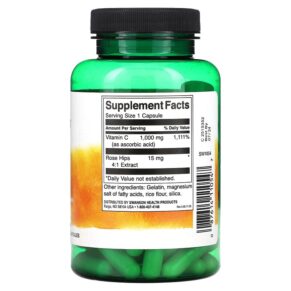 Swanson Vitamin C With Rose Hips 90 Capsules 3 Thực phẩm bổ sung Swanson Vitamin C With Rose Hips 90 Capsules 087614110547