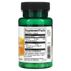 Thực phẩm bổ sung Swanson Vitamin D & Boron Complex 60 Capsules 087614022123