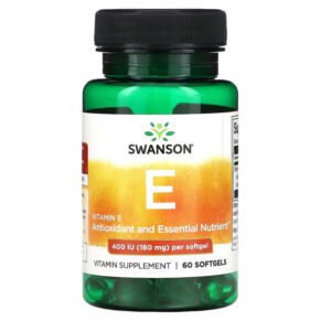 Thực phẩm chức năng Swanson Vitamin E 180 mg (400 IU) 60 Softgels 087614114385
