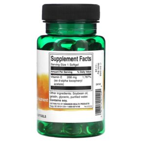 Thực phẩm bổ sung Swanson Vitamin E 400 IU 100 Softgels 087614011400