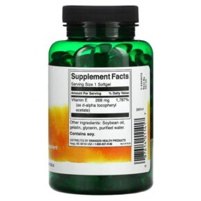 Thực phẩm bổ sung Swanson Vitamin E 400 IU 250 Softgels 087614011417