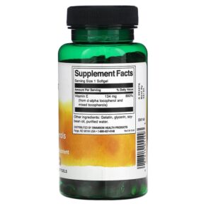 Thực phẩm bổ sung Swanson Vitamin E Mixed Tocopherols 1.200 IU (34 mg) 250 Softgels 087614011493