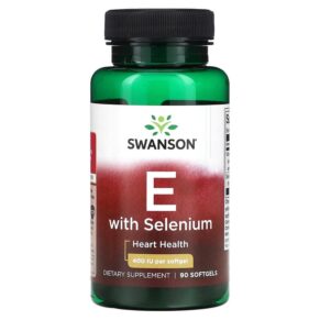 Thực phẩm chức năng Swanson Vitamin E with Selenium 400 IU 90 Softgels 087614020228