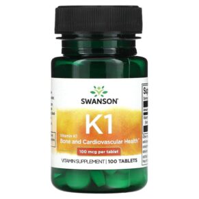 Thực phẩm chức năng Swanson Vitamin K1 100 mcg 100 Tablets 087614019949