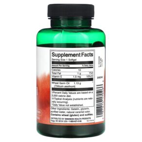 Thực phẩm bổ sung Swanson Wheat Germ Oil 1.130 mg 60 Softgels 087614170466