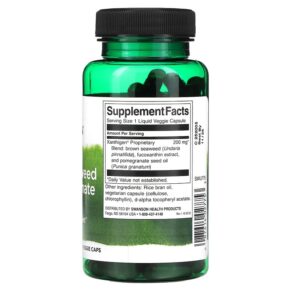 Thực phẩm bổ sung Swanson Xanthigen Brown Seaweed & Pomegranate Blend 200 mg 90 Liquid Veggie Caps 087614027753