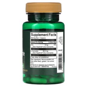 Thực phẩm bổ sung Swanson Zinc Carnosine 60 Capsules 087614022819