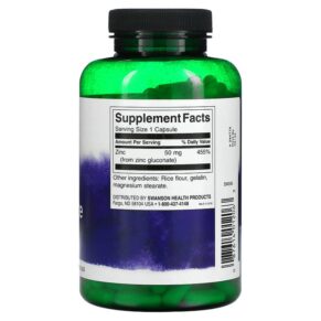 Thực phẩm bổ sung Swanson Zinc Gluconate 50 mg 250 Capsules 087614012063