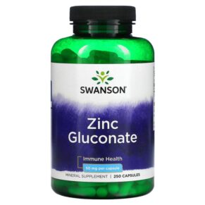 Thực phẩm chức năng Swanson Zinc Gluconate 50 mg 250 Capsules 087614012063