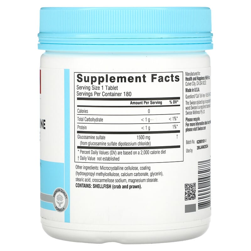 Swisse Ultiboost Glucosamine Sulfate 1.500 mg 180 Tablets 2 Thực phẩm bổ sung Swisse Ultiboost Glucosamine Sulfate 1.500 mg 180 Tablets 850000148277