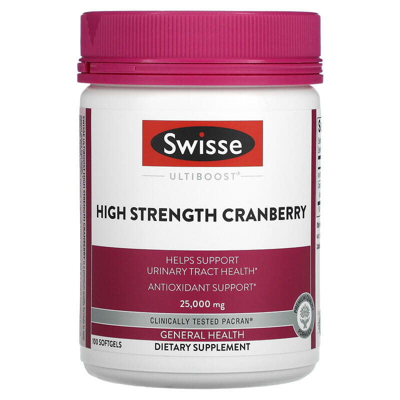 Swisse Ultiboost High Strength Cranberry 25.000 mg 100 Softgels 8 Thực phẩm chức năng Swisse Ultiboost High Strength Cranberry 25.000 mg 100 Softgels 850000148192