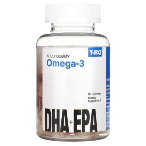 Thực phẩm chức năng T-RQ Adult Gummy Omega-3 DHA + EPA Lemon Orange Strawberry 60 Gummies 835776001896