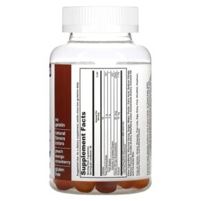 Thực phẩm bổ sung T-RQ Adult Gummy Vitamin D3 Bone Peach Mango Strawberry 60 Gummies 835776001308