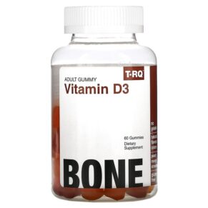 Thực phẩm chức năng T-RQ Adult Gummy Vitamin D3 Bone Peach Mango Strawberry 60 Gummies 835776001308