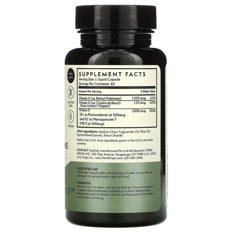 Terra Origin A-D-K Essential Vitamins 60 Liquid Capsules 2 Thực phẩm bổ sung Terra Origin A-D-K Essential Vitamins 60 Liquid Capsules 857668007588