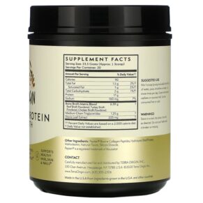 Thực phẩm bổ sung Terra Origin Collagen + Protein Bone Broth Vanilla 16.43 oz (466 g) 857668007106