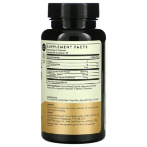Thực phẩm bổ sung Terra Origin Turmeric Curcumin With BioPerine 60 Vegetable Capsules 857668007922