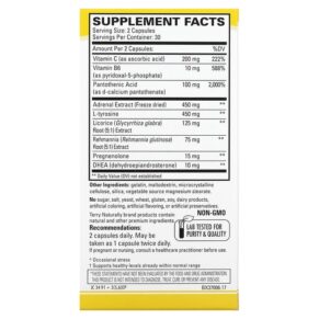 Thực phẩm bổ sung Terry Naturally Adrenaplex Maximum Adrenal Support 60 Capsules 367703370060