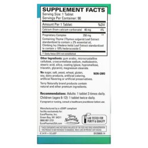 Thực phẩm bổ sung Terry Naturally Bronchial Clear 90 Tablets 367703206093