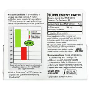 Thực phẩm bổ sung Terry Naturally Clinical Glutathione 60 Slow Melt Tablets 367703237066