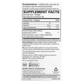 Thực phẩm bổ sung Terry Naturally Clinical OPC Extra Strength 400 mg 60 Softgels 367703284268