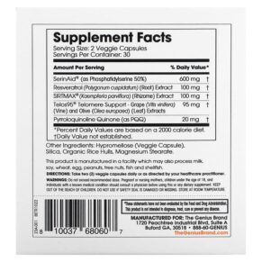 The Genius Brand Eternal Anti-Aging 60 Veggie Capsules 3 Thực phẩm bổ sung The Genius Brand Eternal Anti-Aging 60 Veggie Capsules 810037680607