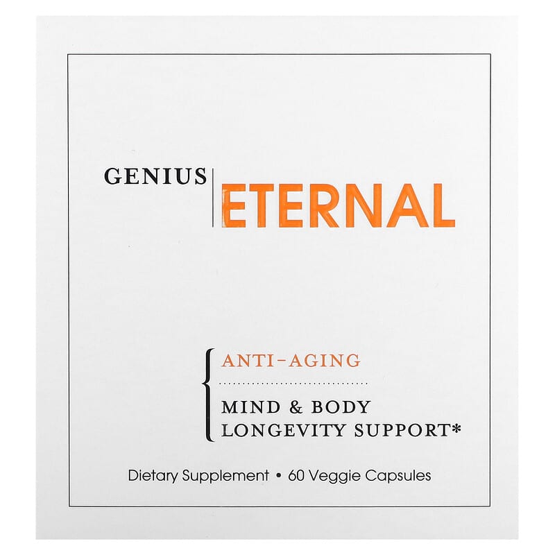 The Genius Brand Eternal Anti-Aging 60 Veggie Capsules 8 Thực phẩm chức năng The Genius Brand Eternal Anti-Aging 60 Veggie Capsules 810037680607