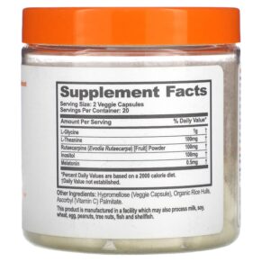 Thực phẩm bổ sung The Genius Brand Genious Sleep Aid 40 Veggie Capsules 850098008057