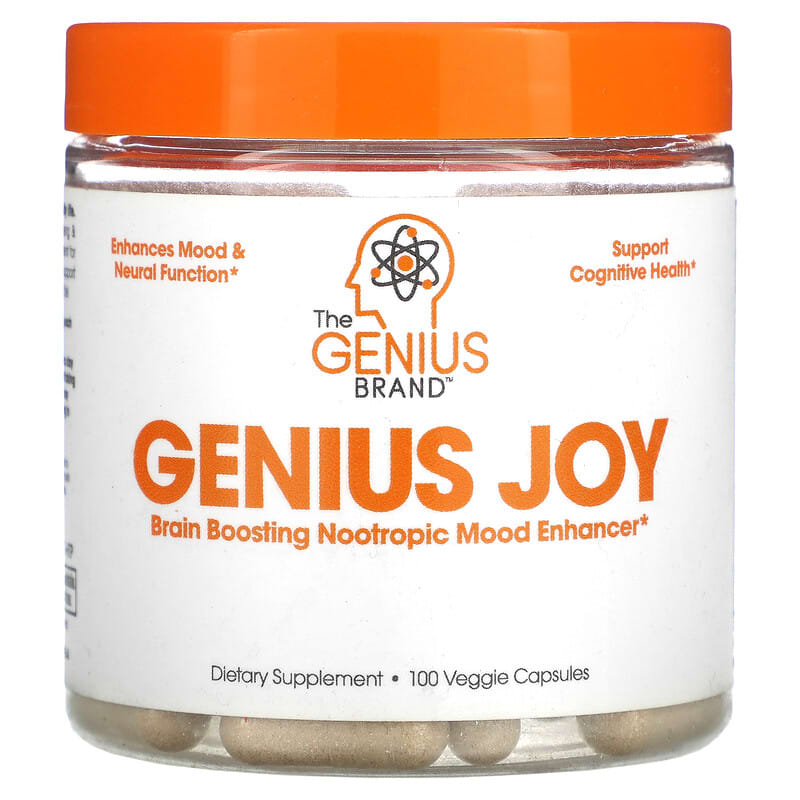The Genius Brand Genius Joy 100 Veggie Capsules 8 Thực phẩm chức năng The Genius Brand Genius Joy 100 Veggie Capsules 868054000380