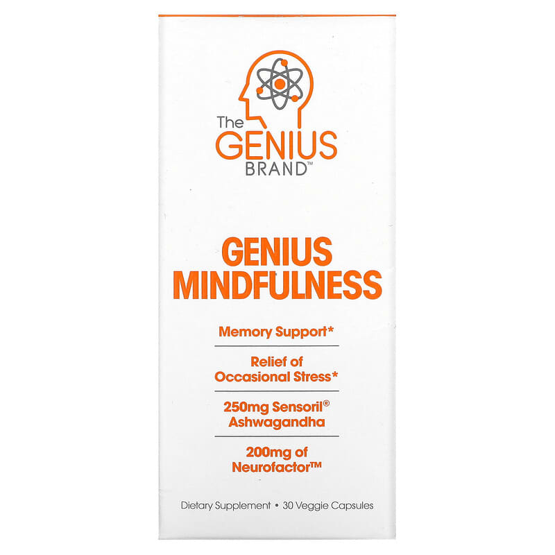 The Genius Brand Genius Mindfullness 30 Veggie Capsules 8 Thực phẩm chức năng The Genius Brand Genius Mindfullness 30 Veggie Capsules 850098008323
