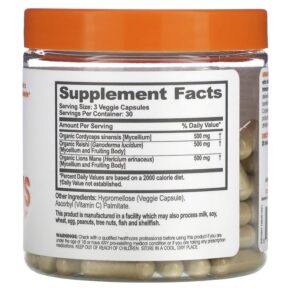 The Genius Brand Genius Mushrooms 90 Veggie Capsules 3 Thực phẩm bổ sung The Genius Brand Genius Mushrooms 90 Veggie Capsules 850098008088