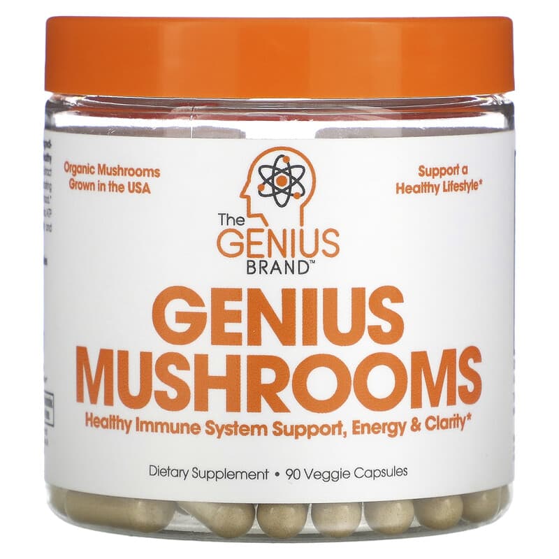 The Genius Brand Genius Mushrooms 90 Veggie Capsules 8 Thực phẩm chức năng The Genius Brand Genius Mushrooms 90 Veggie Capsules 850098008088