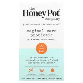 Thực phẩm chức năng The Honey Pot Company Vaginal Care Probiotic With Urinary Tract Support 30 Capsules 850021589295