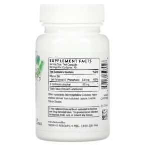 Thực phẩm bổ sung Thorne 5-Hydroxytryptophan 90 Capsules 693749503026
