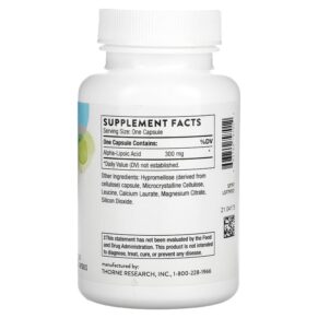 Thực phẩm bổ sung Thorne Alpha-Lipoic Acid 60 Capsules 693749797012