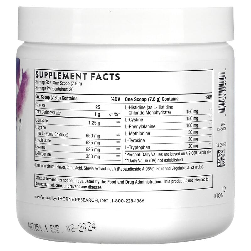 Thorne Amino Complex Berry 8 oz (228 g) 2 Thực phẩm bổ sung Thorne Amino Complex Berry 8 oz (228 g) 693749004646
