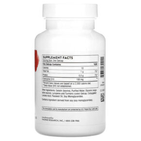 Thực phẩm bổ sung Thorne CoQ10 100 mg 60 Gelcaps 693749624011