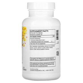 Thực phẩm bổ sung Thorne Curcumin Phytosome 1.000 mg 120 Capsules 693749004790