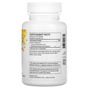 Thực phẩm bổ sung Thorne Curcumin Phytosome 1000 mg 60 Capsules 693749004851