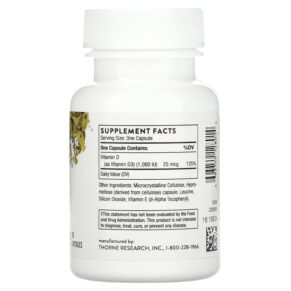 Thực phẩm bổ sung Thorne D-1.000 90 Capsules 693749128014