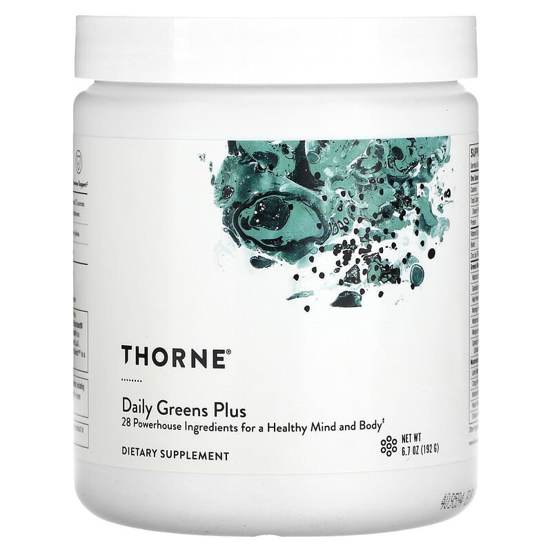 Thorne Daily Greens Plus 6.7 oz (192 g) 8 Thực phẩm chức năng Thorne Daily Greens Plus 6.7 oz (192 g) 693749014225