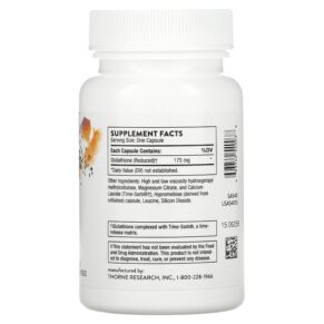 Thực phẩm bổ sung Thorne Glutathione-SR 60 Capsules 693749540038