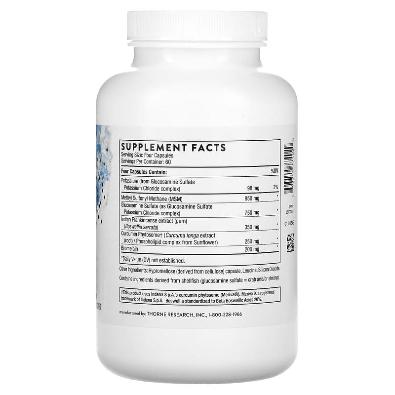 Thorne Joint Support Nutrients 240 Capsules 2 Thực phẩm bổ sung Thorne Joint Support Nutrients 240 Capsules 693749774020
